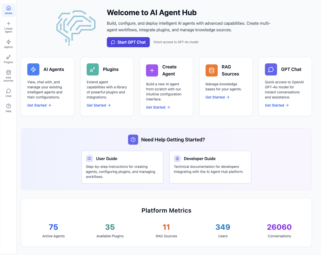 Homegrown internal agentic platform